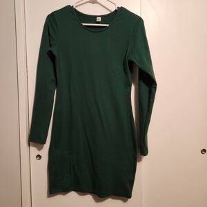 Green Long Sleeve Bodycon Dress